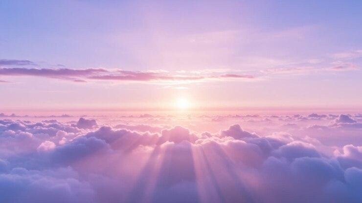 sunrise above the clouds
